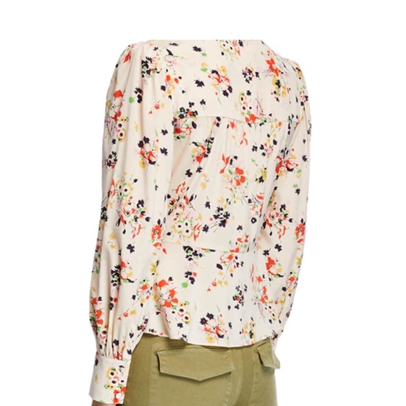 Veronica Beard NWT Payton Silk Blend Floral Long Sleeve Stretch Blouse Size 6 - Picture 7 of 15